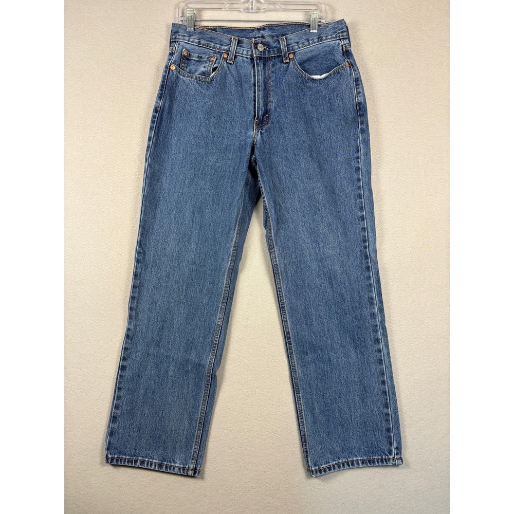Levi's 550 Relaxed Fit Tapered Leg Jeans 33x30 Medium Wash Blue Denim